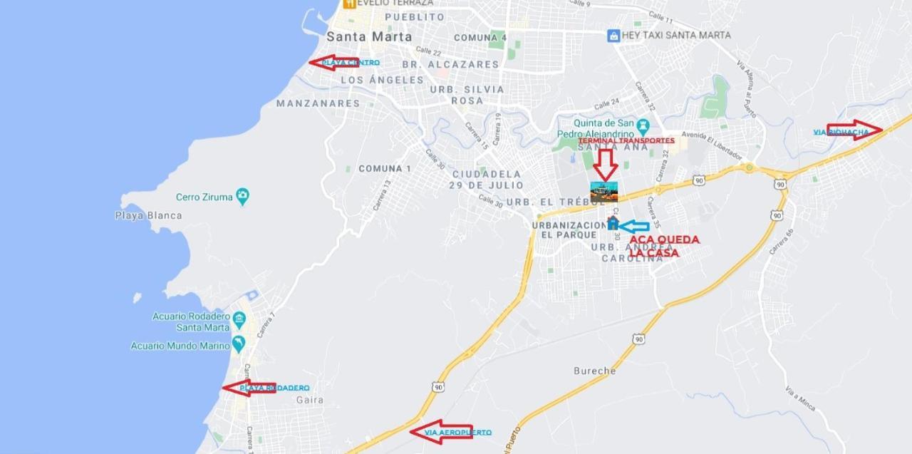 Casa Entera Amplia Y Confortable Cerca A Terminal De Buses Santa Marta Сasa de vacaciones